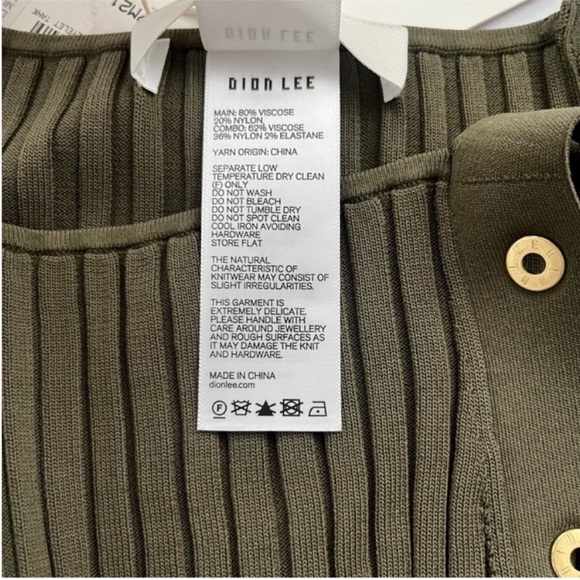 Dion Lee Ribbed Lace Up Tank Medium NEW - Picture 4 of 5